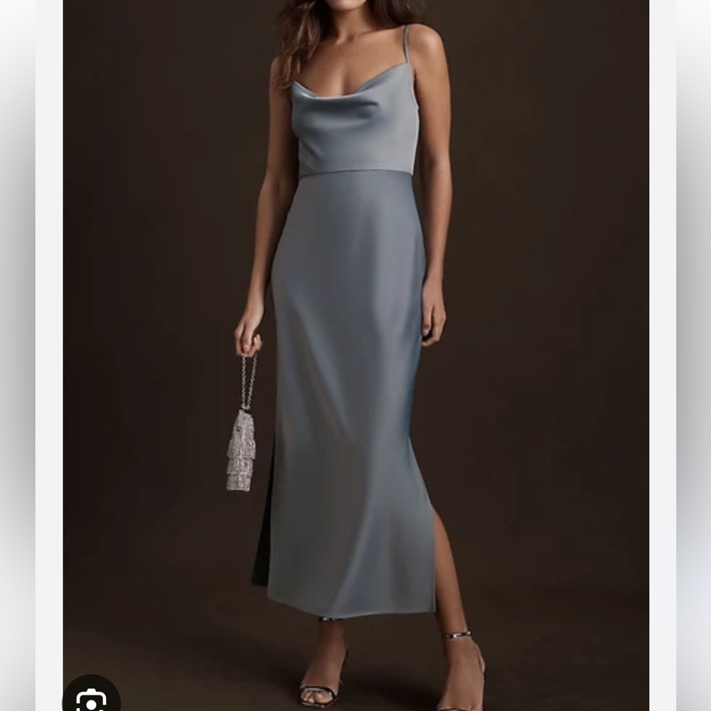 BHLDN Cali Satin Charmeuse Midi Dress